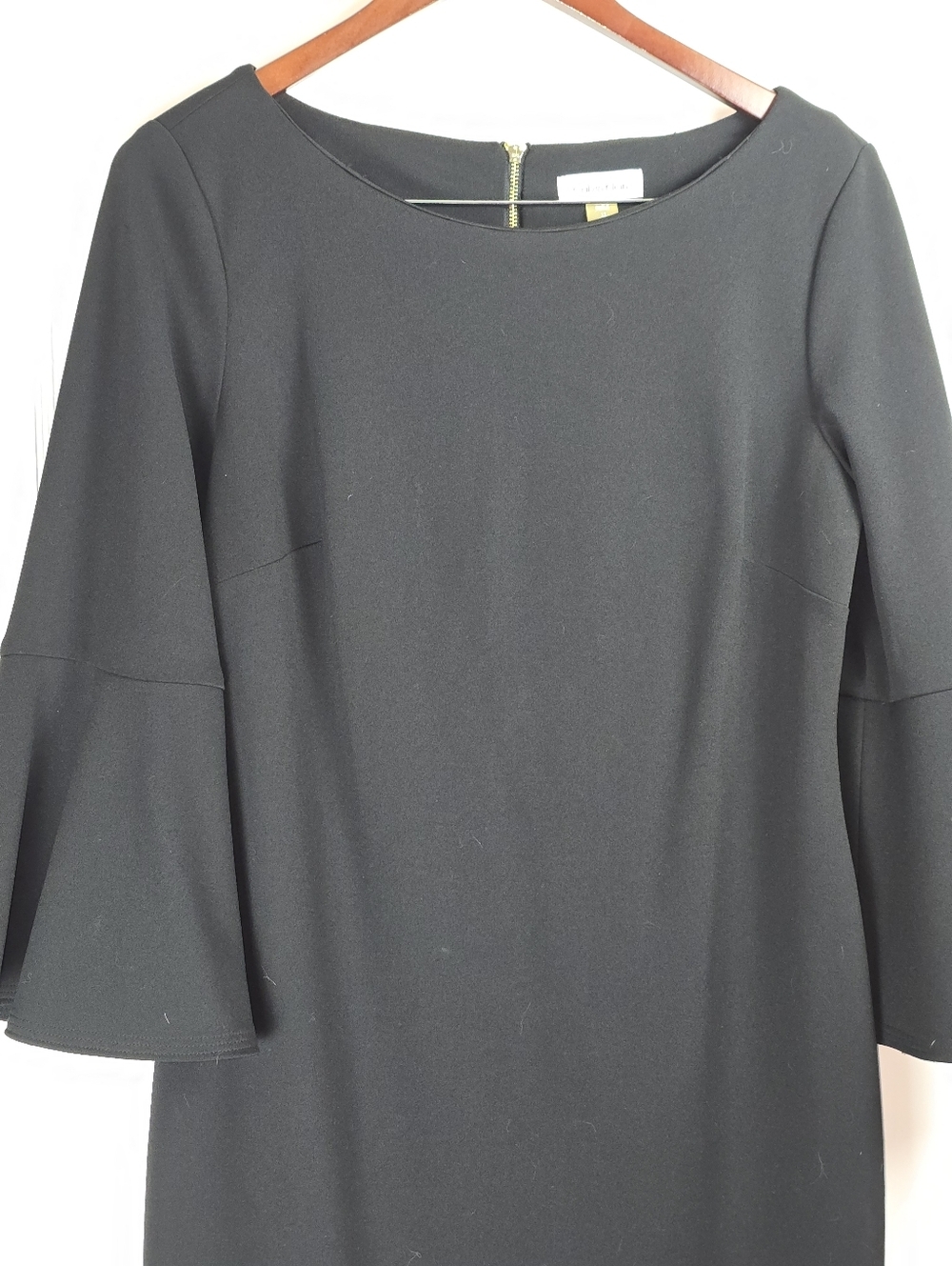 Calvin Klein Classic Black Sheath Dress 12 - Picture 2 of 6